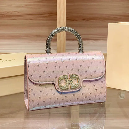 Ostrich Pattern Underarm Handbag