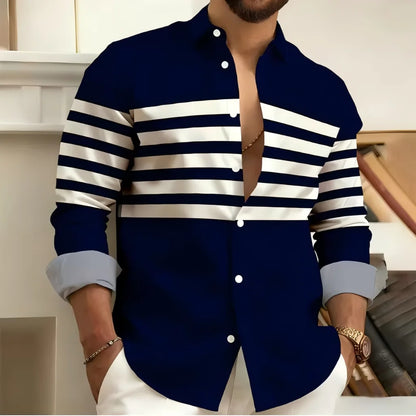 Striped Casual Print Shirt