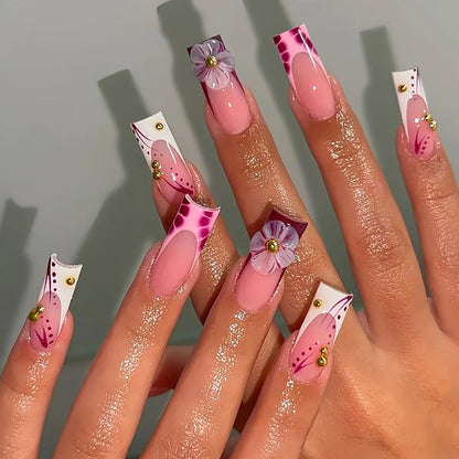 Leopard Cherry Press-On Nails