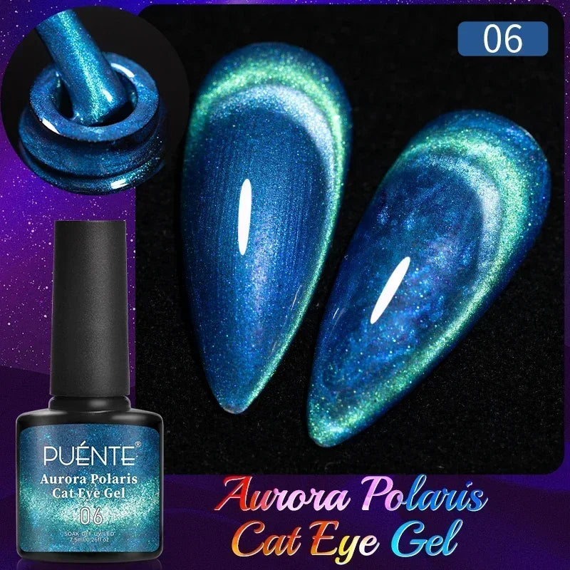 Wine Red Cat Eye Gel Polish
