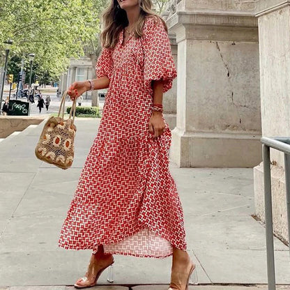 Boho Puff Sleeve Dress
