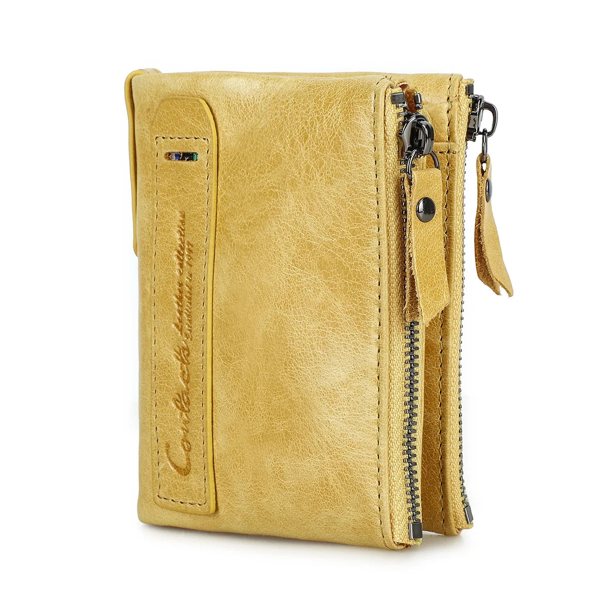 Zipper Leather Wallet