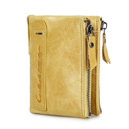 Zipper Leather Wallet