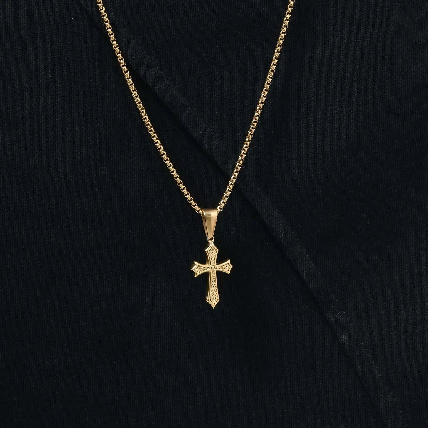 Metal Stainless Steel Cross Necklace Street Party
