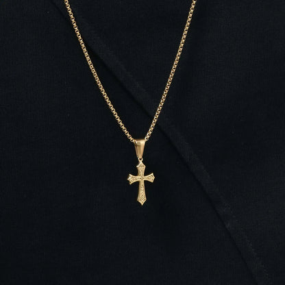 Metal Stainless Steel Cross Necklace Street Party