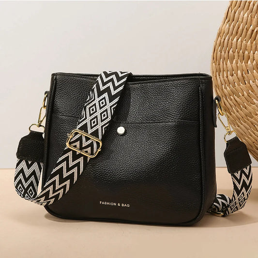 Cowhide Leather Messenger Tote