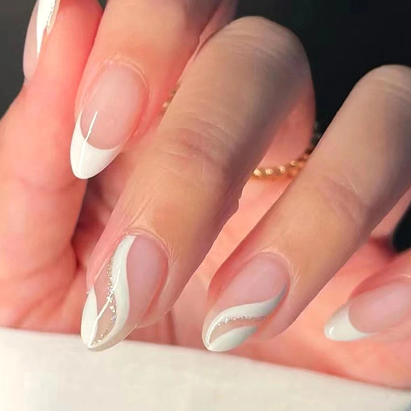 Handmade 3D Almond Press-On Nails