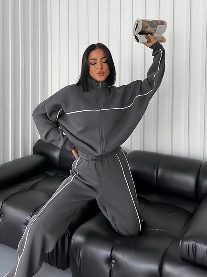 Women Two-Piece Jogger Tracksuit Set