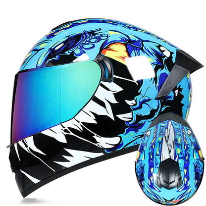 Double-Visor Full-Face Racing Helmet