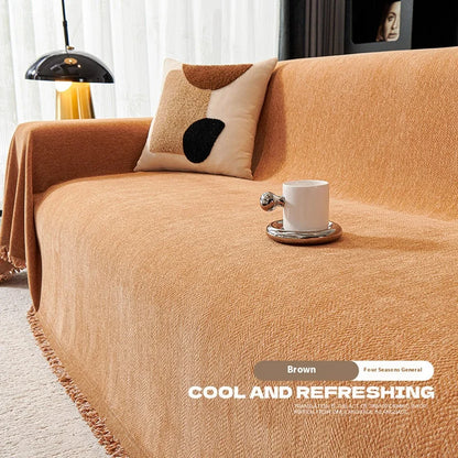 Tassel Chenille Sofa Cover