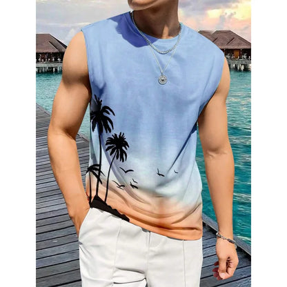 Coconut Gradient Print Tank Top