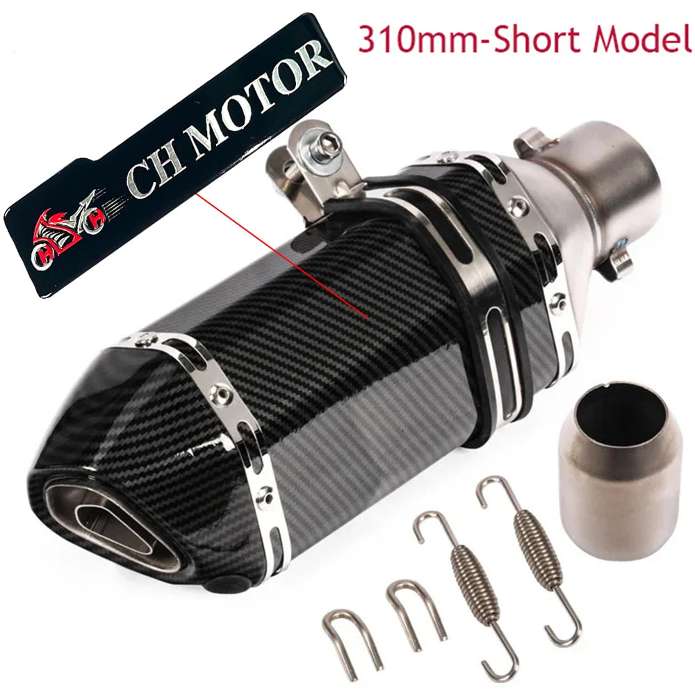 Universal 51mm Escape Moto Exhaust Muffler Tube