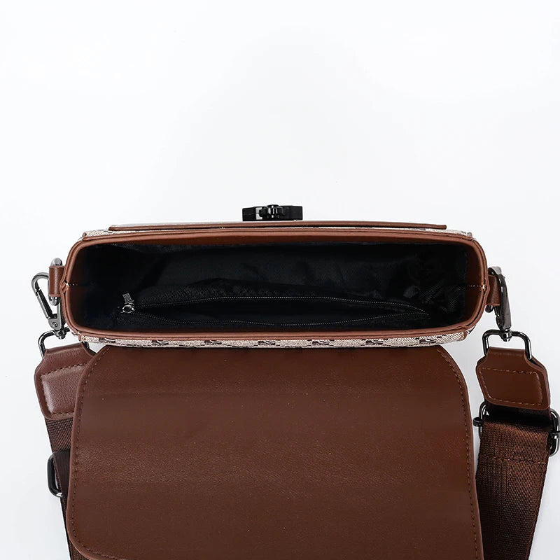 PU Leather Saddle Crossbody Bag