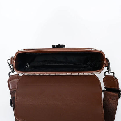 PU Leather Saddle Crossbody Bag