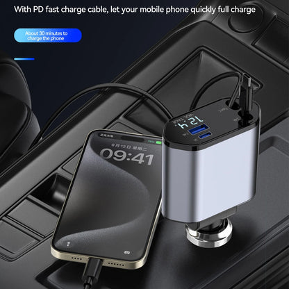 4 in 1 Retractable Car Charger