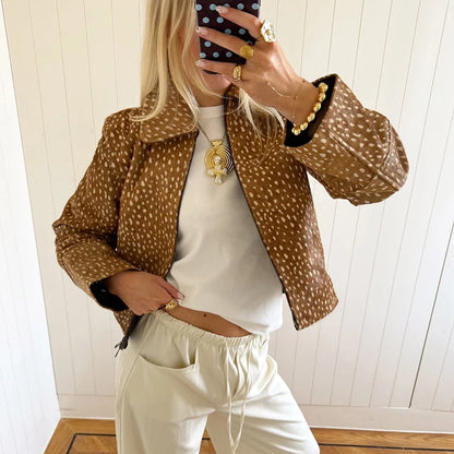 Spotted Faux Fur Jacket