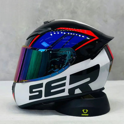 KEAZ Retro Vintage Full-Face Helmet