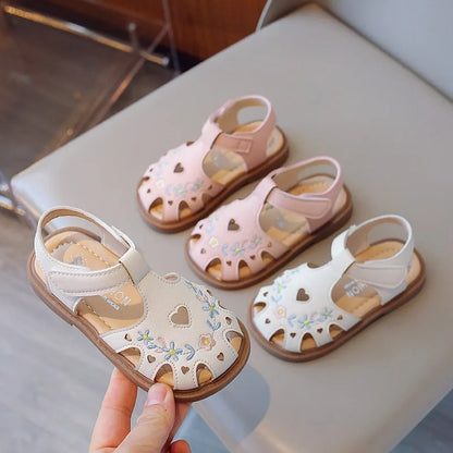 Embroidered Flower Princess Sandals