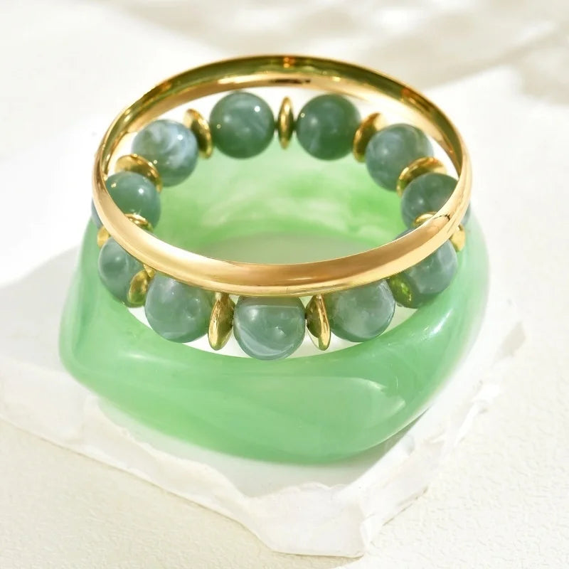 Chunky Resin Bangles Set