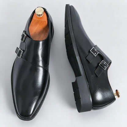 Leather Monk Strap Shoes