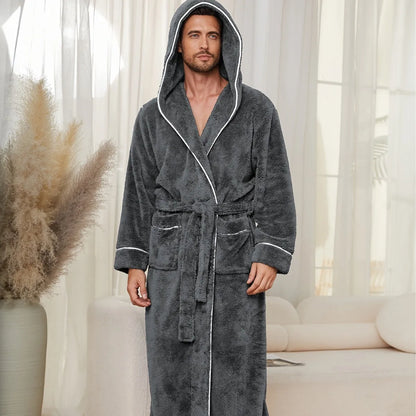Flannel Open-Weave Sleepwear Robe