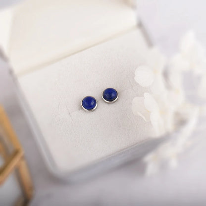 Lapis Stud Earrings