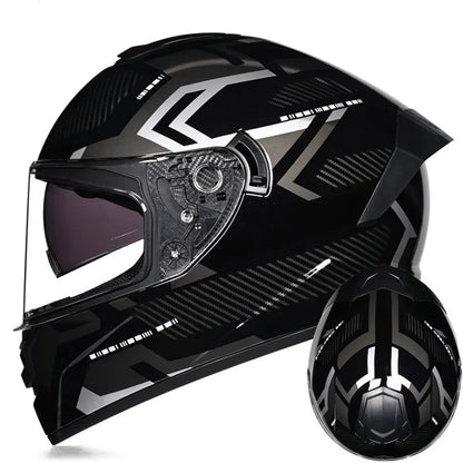 Double-Visor Full-Face Racing Helmet