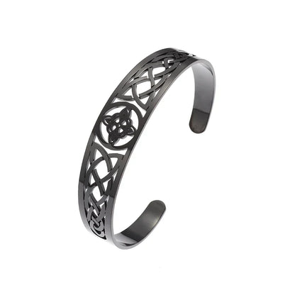 Retro Punk Koi Fish Engraved Bracelet