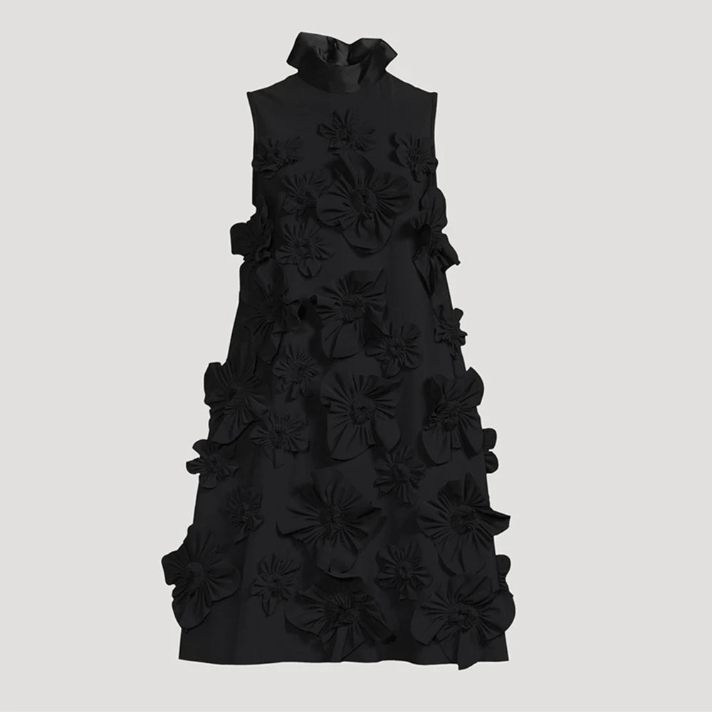 Sleeveless Patchwork Designer Dress