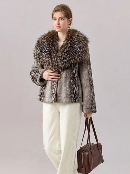 Faux Mink Fur Coat