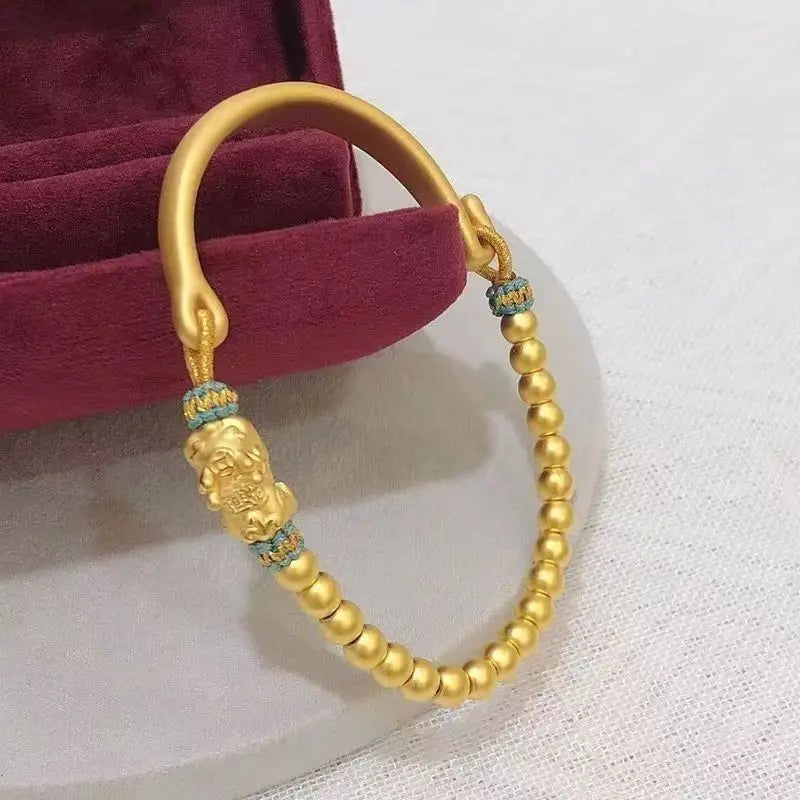 Garnet Lucky Bead Bracelet