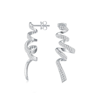 Spiral Moissanite Earrings