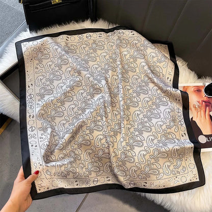 Scarves Shawl Print Satin Scarf