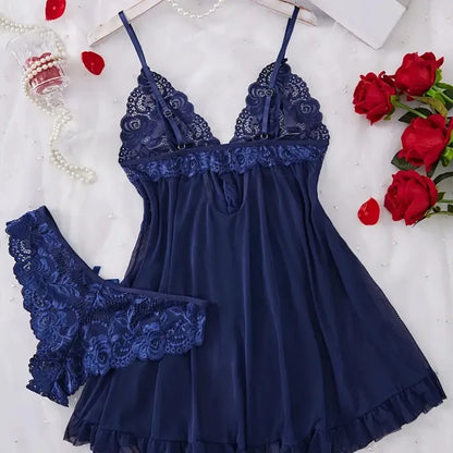 Red Lace Set