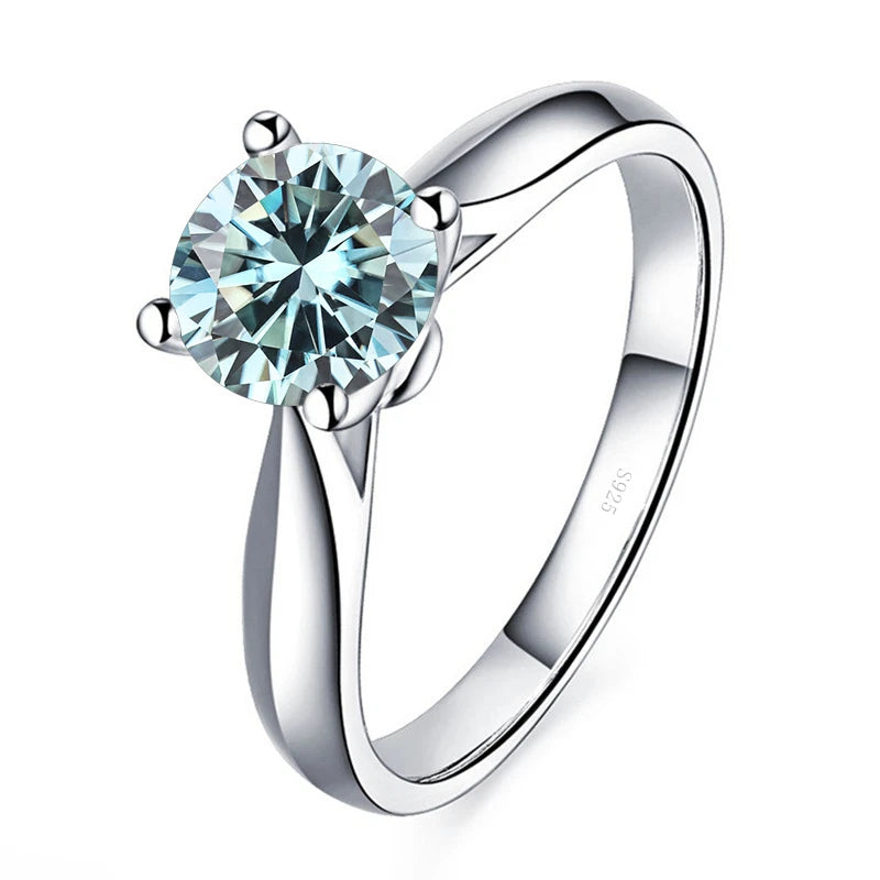 Round Moissanite Band Ring