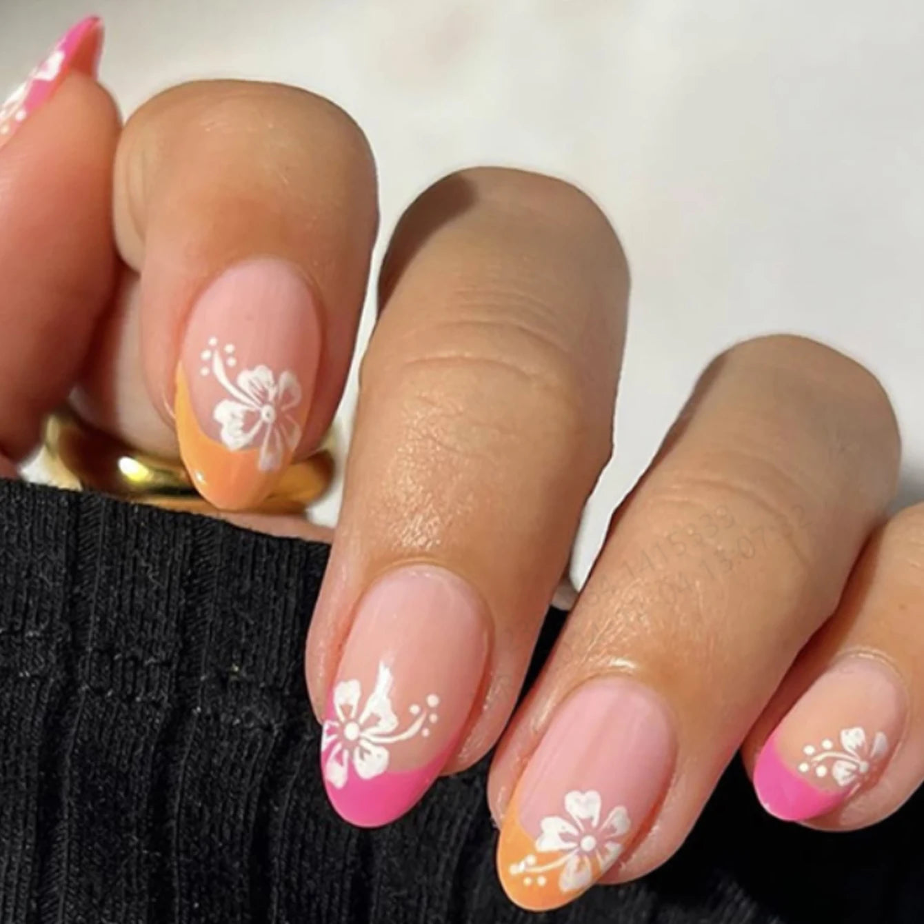 Handmade 3D Almond Press-On Nails