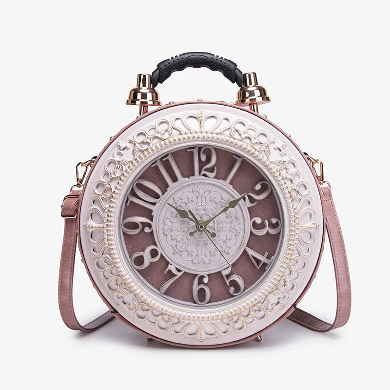 Circular Hollow-Out Clock Bag