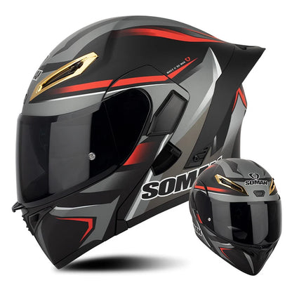 Vintage Retro Dual-Lens Modular Helmet