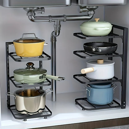 Steel Reusable Organzier Kitchen Adjustable