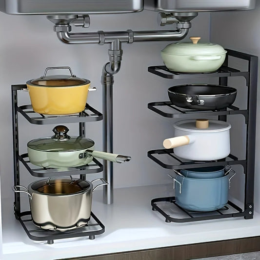 Steel Reusable Organzier Kitchen Adjustable