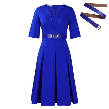 Plus-Size Autumn Midi Dress