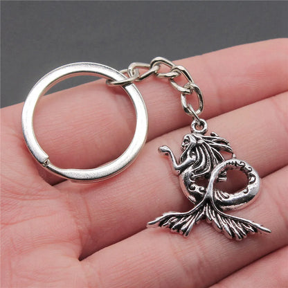 Seahorse Octopus Mermaid Keychains Nail