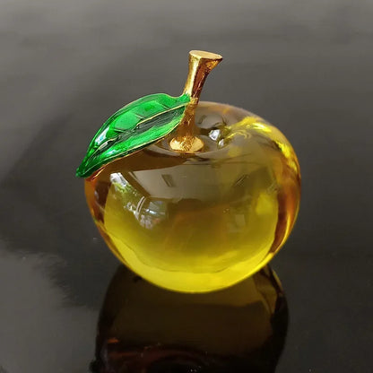Transparent Crystal Apple Decor