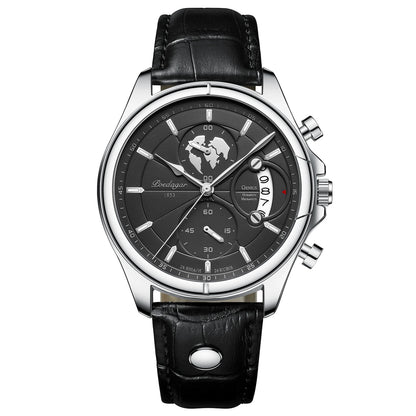Chronograph Leather Strap Watch