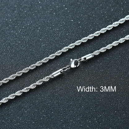 Metal Round Stainless Cuban Chain Party