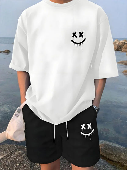 Hawaiian Print T-Shirt Shorts Set