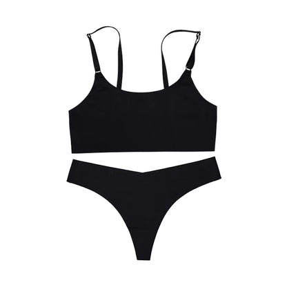 Seamless Ice Silk Bra Set