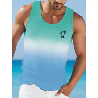 Coconut Gradient Print Tank Top
