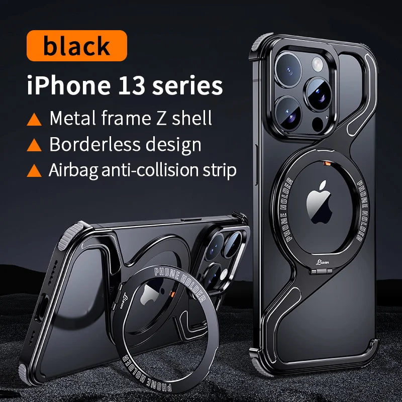 Metal Magnetic Case for iPhone 17 Pro Max | 17 Pro | 16 Pro Max | 16 Pro | 15 Pro Max | 15 Pro