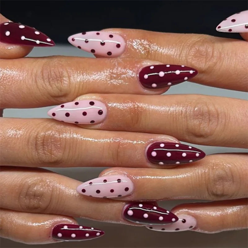 24Pcs French Ballerina Nail Tips